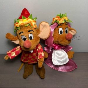 Rare Disney Cinderella mice Jaq and Perla plush